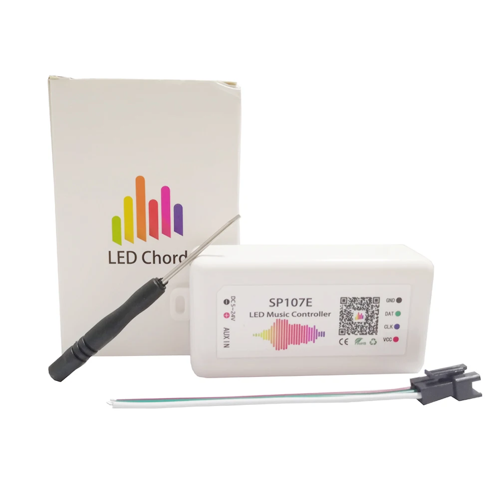 SP107E Bluetooth музыкальный светодиодный контроллер полный цвет RGB SPI управление по телефону приложение для 2812 2811