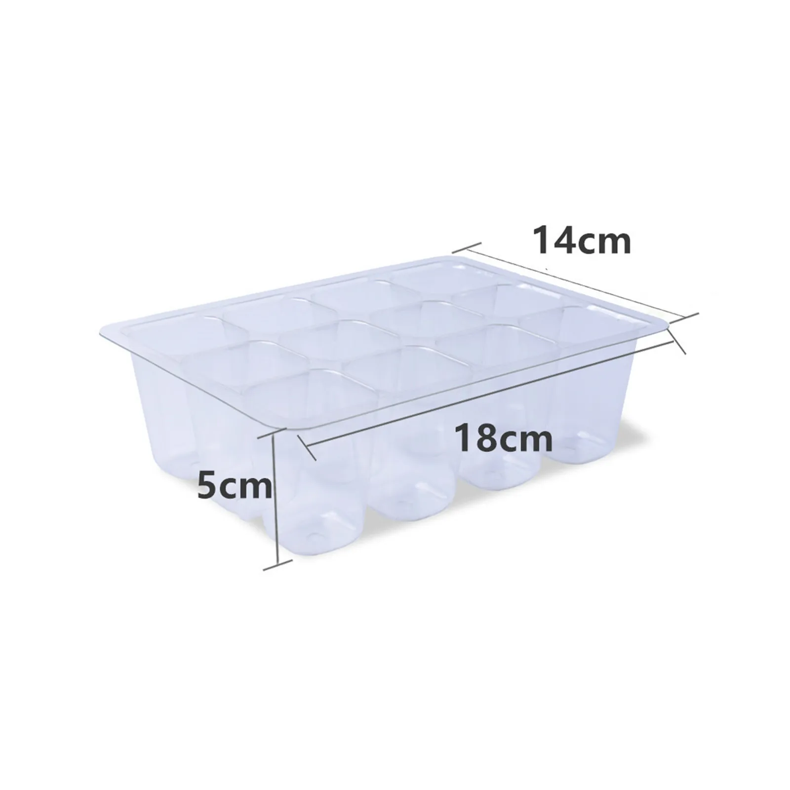 

50pc Garden Reusable Transparent Plastic Seedling Starter Growth Germination Tray With 12 Holes Nursery Post Home Garden Tools