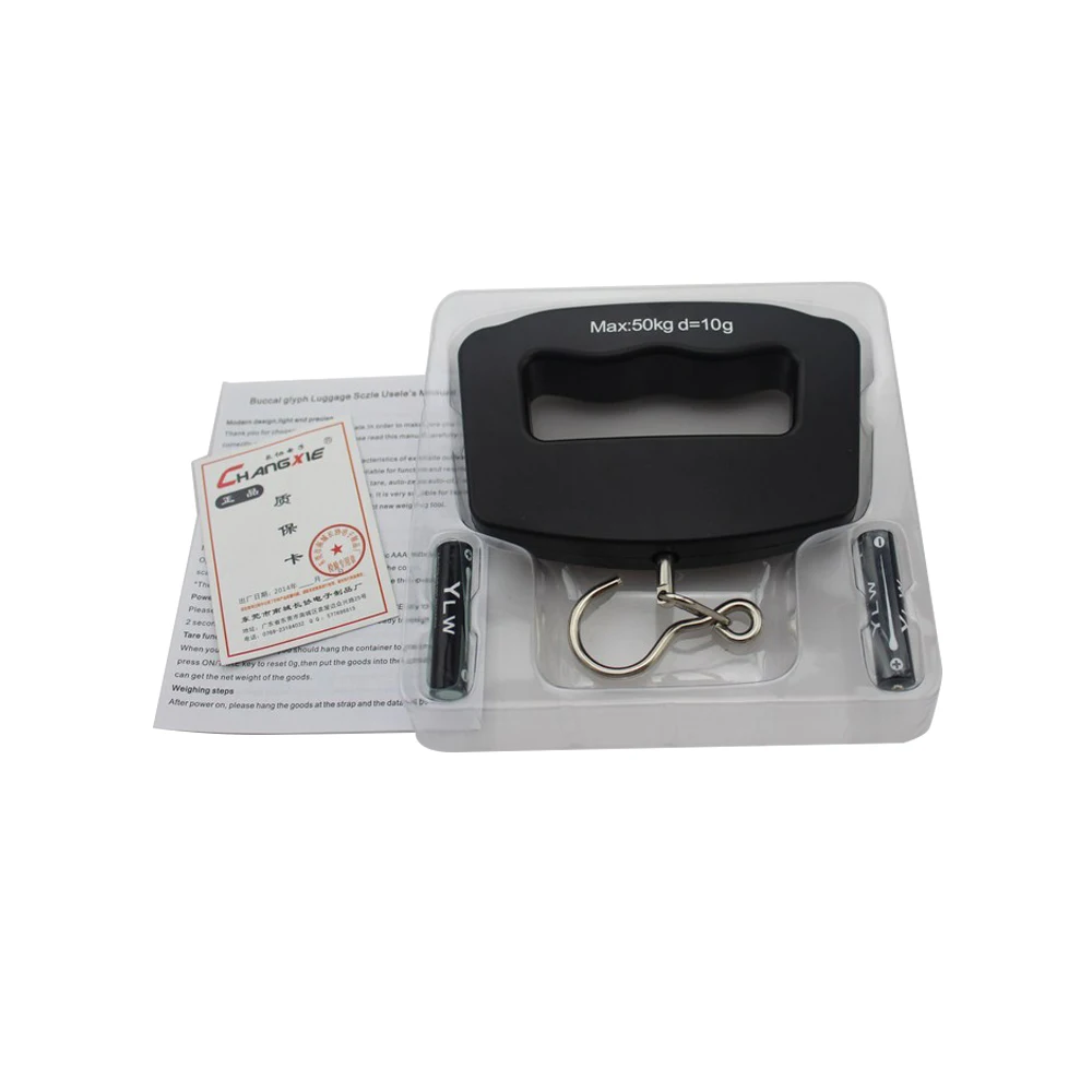 

Portable Mini Digital Hand Held 50Kg 10g Fish Hook Hanging Scale Electronic Weighting Luggage Scale LED Display Balance