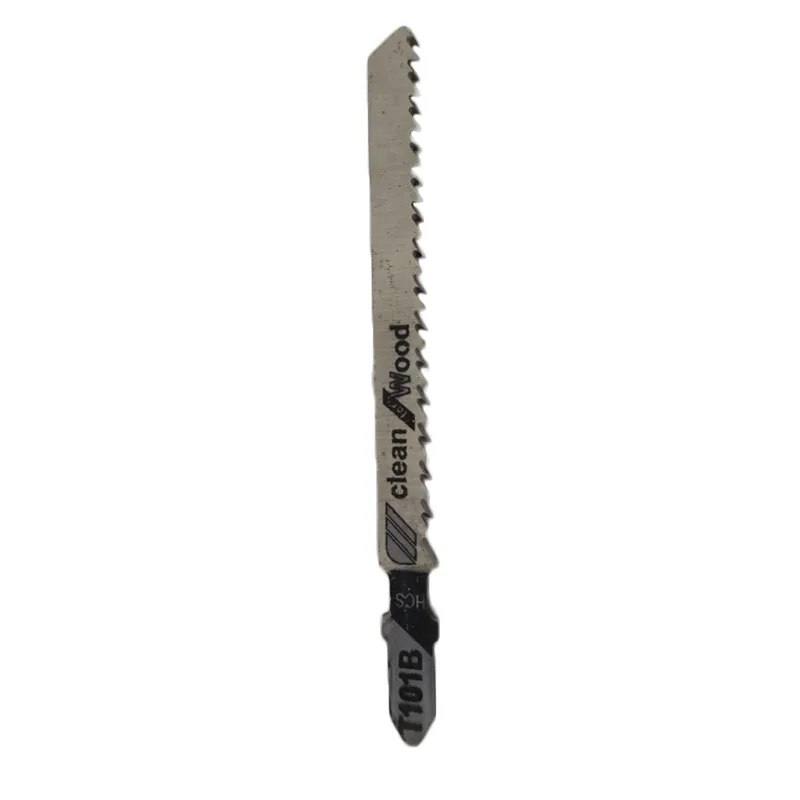 

5pcs Jigsaw Blades 4inch 10TPI HCS T-Shank T101B Reciprocating Jigsaw Blades For Wood Cutting Woodworking Tools
