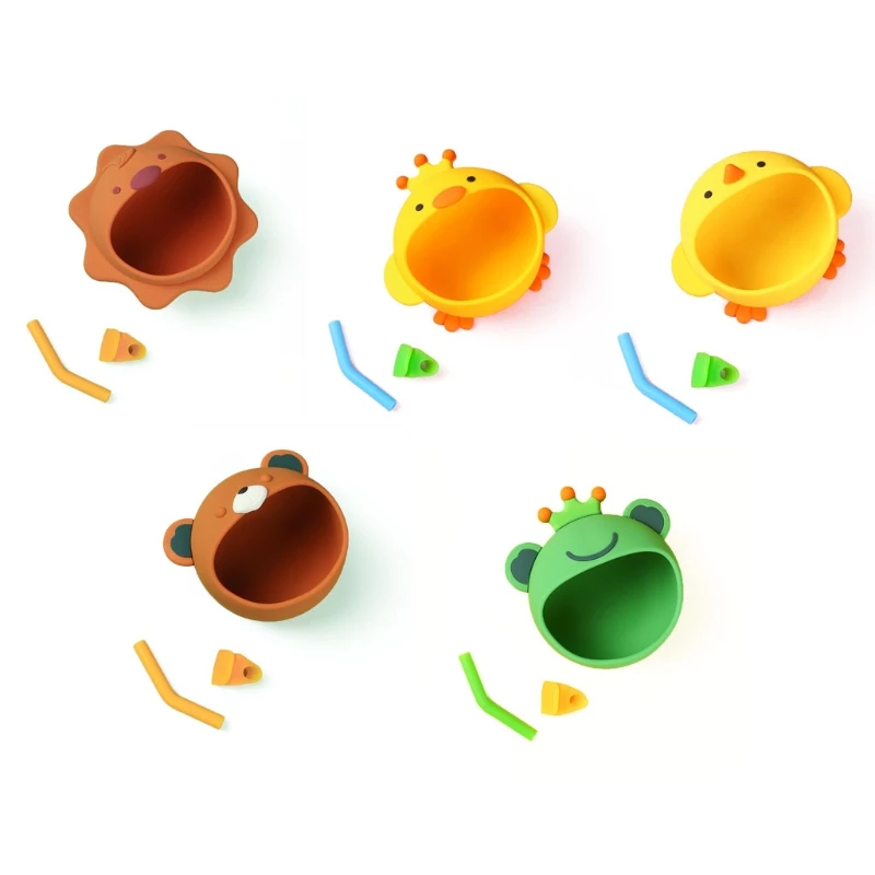 

Мультяшная миска для малышей, набор из 4 предметов для самокормления, безопасный для детей