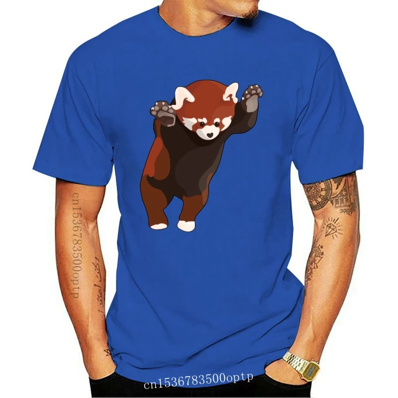 

Мужская футболка, красная панда, медведь, возбужденный. Футболка для женщин и мужчин, футболка