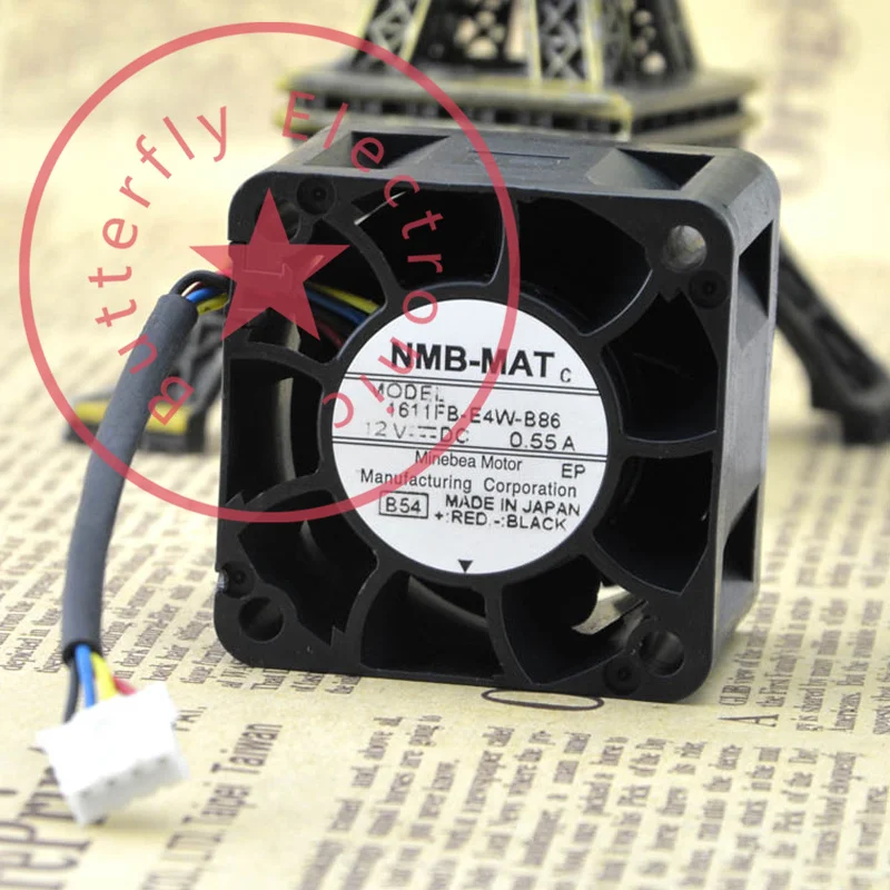 

Новый 1611FB-E4W-B86 оригинальный кулер охлаждения 40*40*28 мм 4028 DC 12V 0.55A