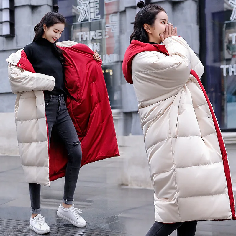 Повседневное белое пуховое пальто размера плюс длинное в Украину зимняя одежда