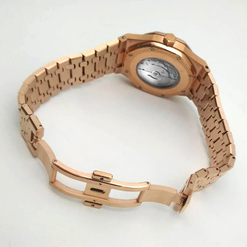 41 мм Мужские часы Королевский стерильный чехол из нержавеющей стали Oak