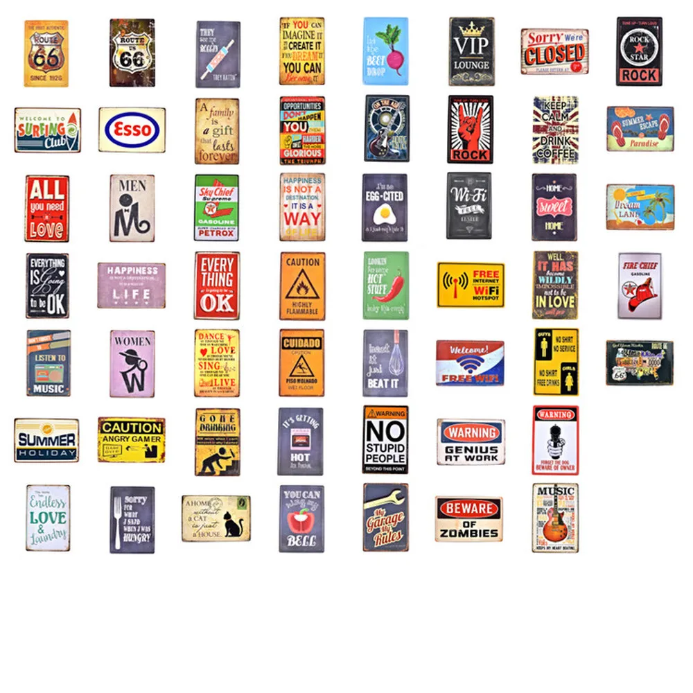 

Наклейки на стену для кафе, пекарни, ресторана и бара, домашний декор, 20x30 см, Случайная Доставка, 10 шт., рисунок на железной поверхности в стил...