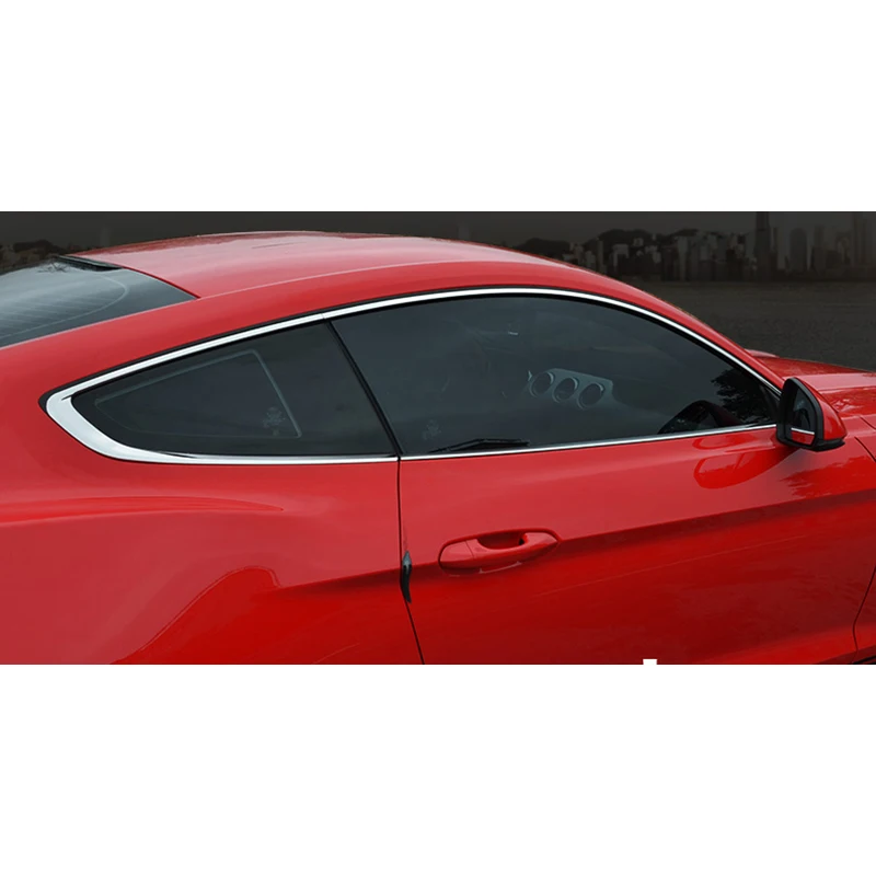 Lsrtw2017 304 нержавеющая сталь окна автомобиля планки для ford mustang 6th поколения