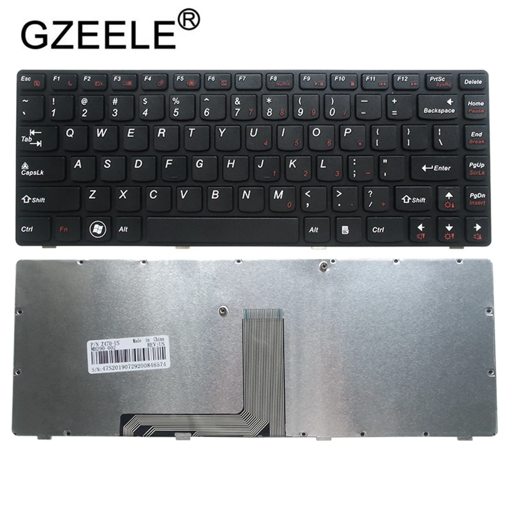 Аксессуары для ноутбука GZEELE черная новая английская клавиатура Lenovo Z470 AM Z470AT Z470AX