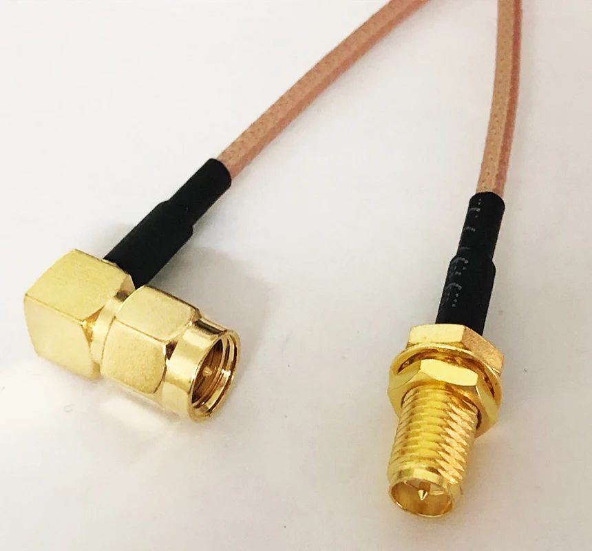 10 шт./лот SMA male под прямым углом до RP-SMA гнездовой гайки кабель RG316 10/15/20/30/50 см 1 м