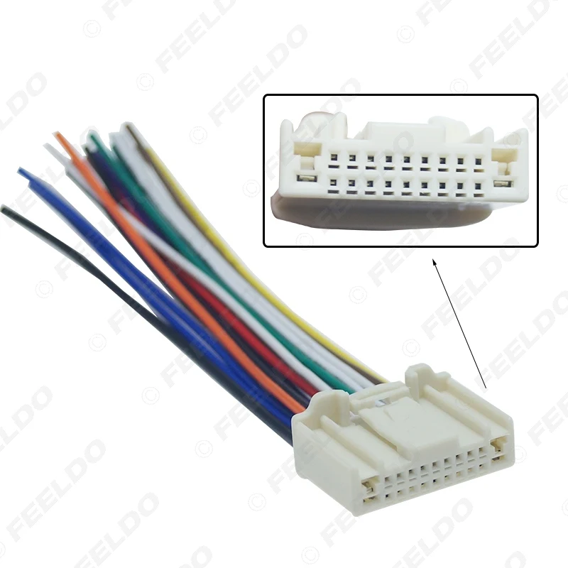 FEELDO 10 шт. автомобильный аудио стерео жгут проводов адаптер штекер для
