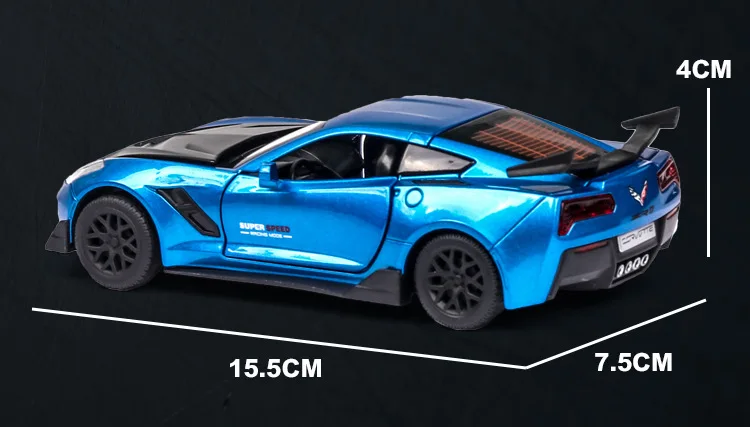 Литая 1:32 Corvette Supercar модель автомобиля из металлического сплава для моделирования автомобилей, игрушки для детей, подарки для детей