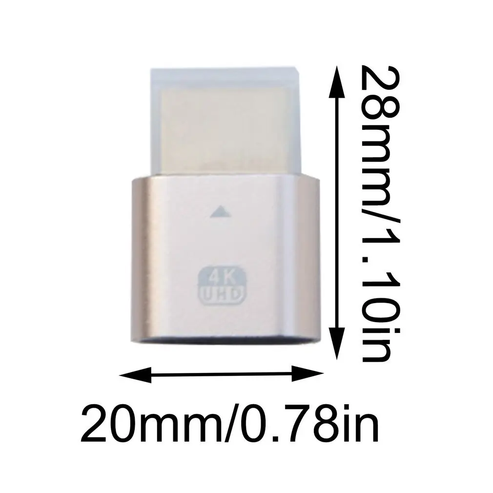 

HDMI-Compatible Virtual Display 4K High Definition Multimedia DDC EDID Dummy Plug Emulator Adapter Support 1920x1080P For Video