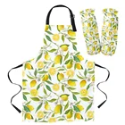 Фруктовый лимонно-желтый фартук для кухни домашняя Чистка Pinafore домашний кухонный фартук кухонные женские фартуки