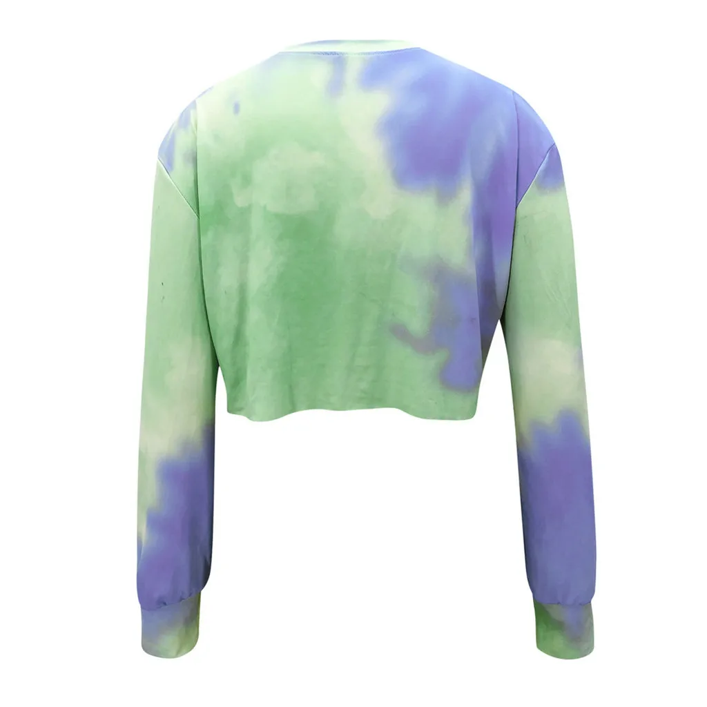 

Free Ostrich Ladies suits 2PCS Women Tie-Dye Sweatshirts Set Long Sleeve Tops Drawstring Pants Sets conjuntos de mujer Drop Ship
