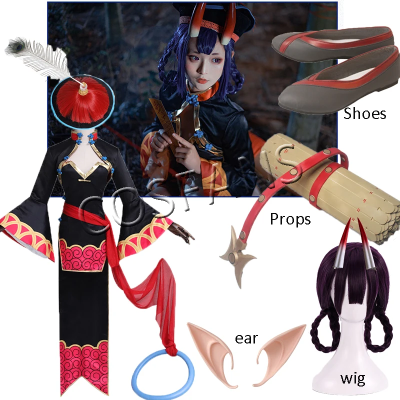 

Костюм судьбы из игры, косплей, Shuten Douji, костюм китайского зомби, судьба/большой заказ, костюм для косплея, полный комплект на Хэллоуин, парики и обувь, реквизит