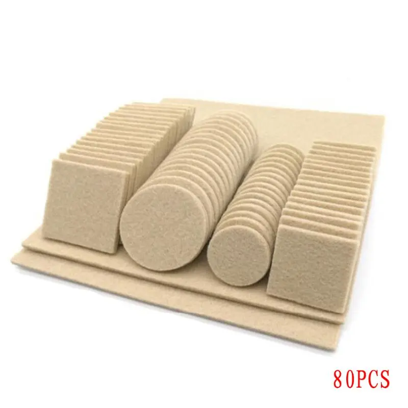 Beige 80 Детская одежда на рост 80, 130 шт. мебель стул стол Ног Самоклеющиеся войлочные задний фон с изображением деревянного пола протектор-протектор для малышей, Нескользящие коврики протектор Войлок Ткань - Цвет: Beige 80