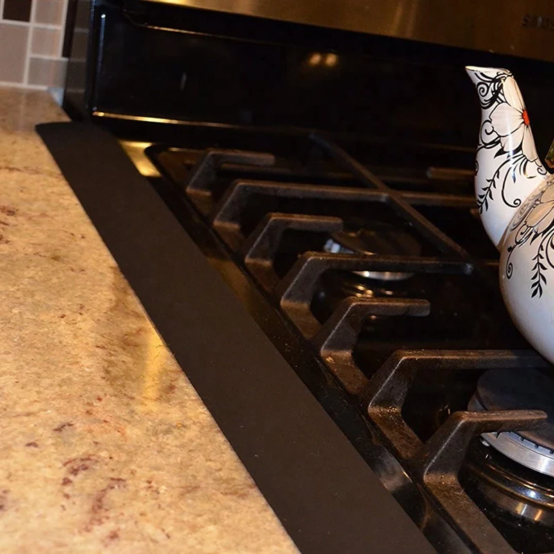 

Kitchen Silicone Stove Counter SpaceCover, Easy Clean Heat Resistant Wide & Long SpaceFiller, Seals Spills,Set of 6