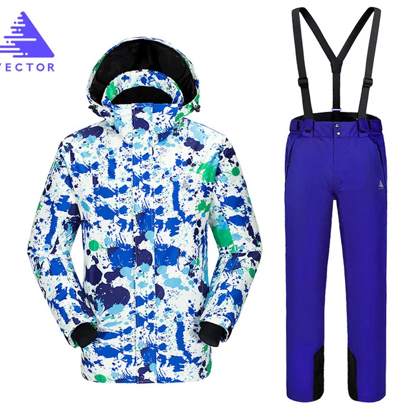 Зимний лыжный костюм для мужчин мужской комплект одежды улицы Термальный