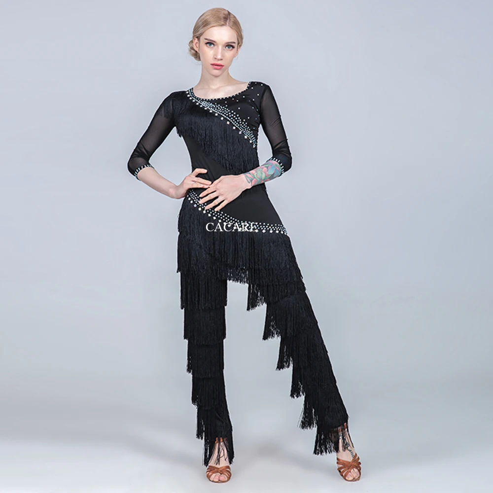 Женское платье для латинских танцев CACARE комплект из рубашки или брюк стандартные