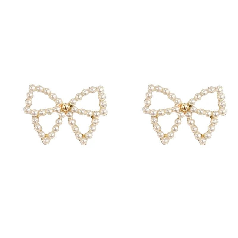 

Style Simple and Fashionable Ladies Luxury Bow Pearl Earrings