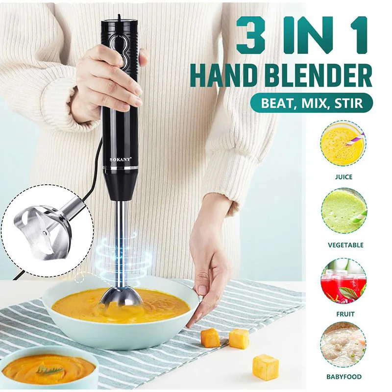 - 300w Electric Food Stirrer Rod Mixer Handheld Blender EU Plug 220v
Juicer Blender Egg Beater Food Crusher Stirring Processor