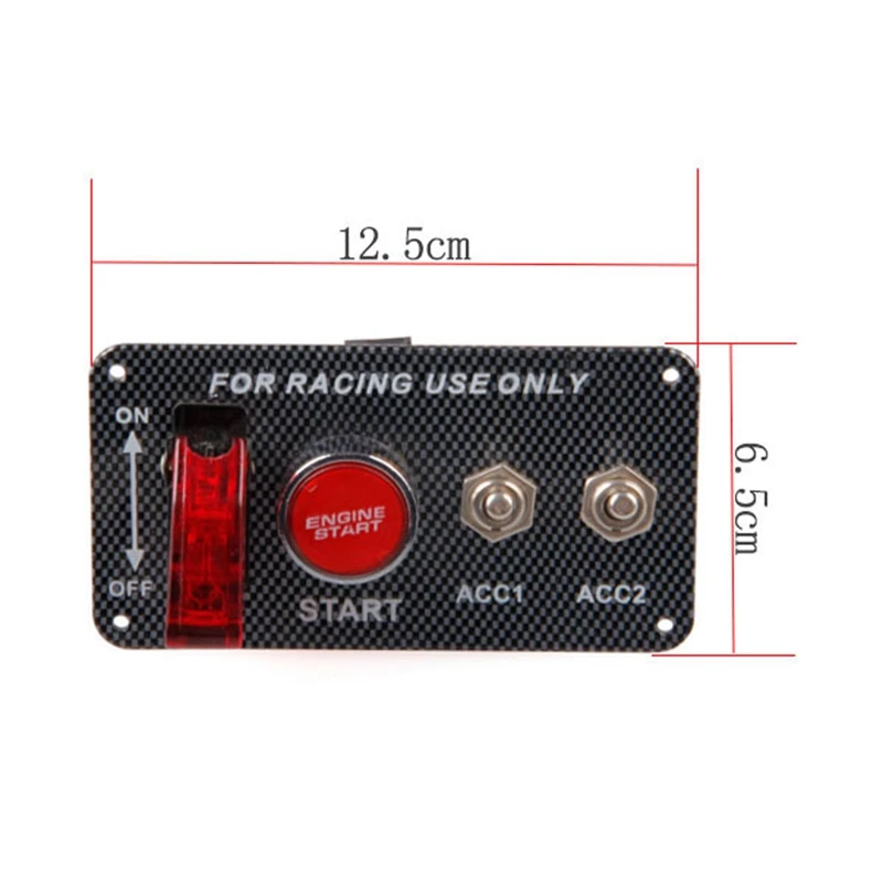 12V Carbon Fiber Panel Racing Engine Start Button Ignition Switch LED | Автомобили и мотоциклы