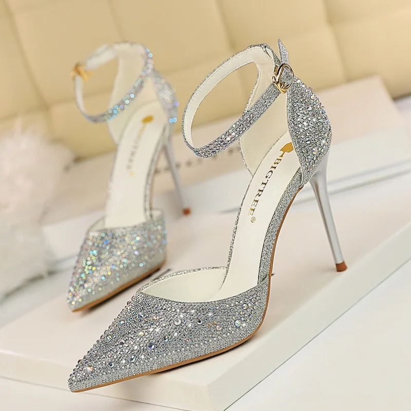 Женские туфли на шпильке классические женские свадебные вечерние с