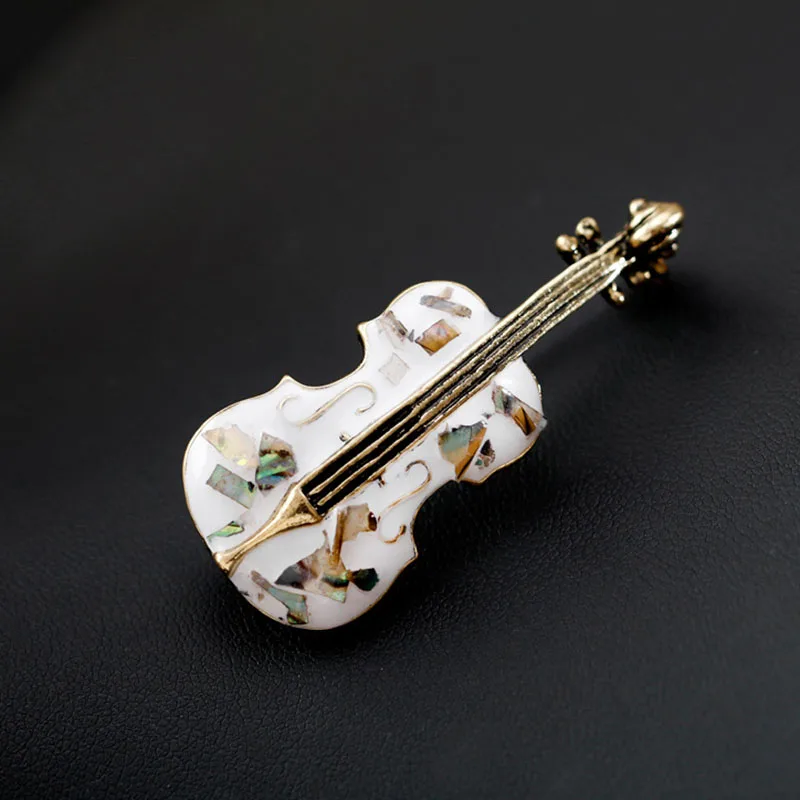 

Vintage High-grade Shell Material Color Glaze Cello Brooches Women Men Brooch Dress Jewelry