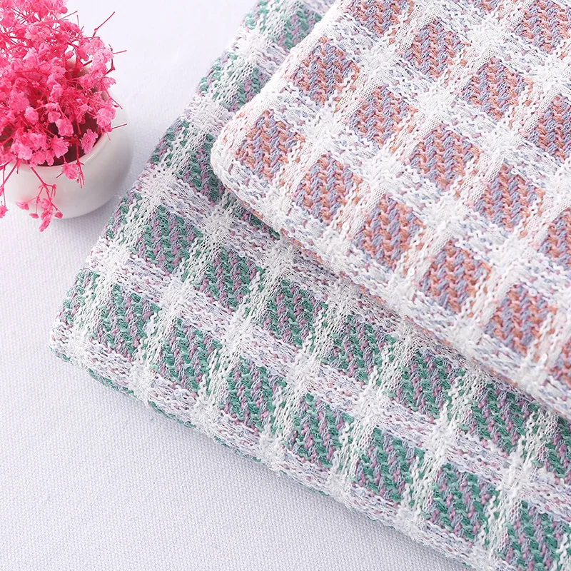 

Твидовая ткань с зеленым рисунком в клетку, 50x145 см, окрашенная твидовая ткань, окрашенная твидовая ткань для женского пальто, твидовая ткань...