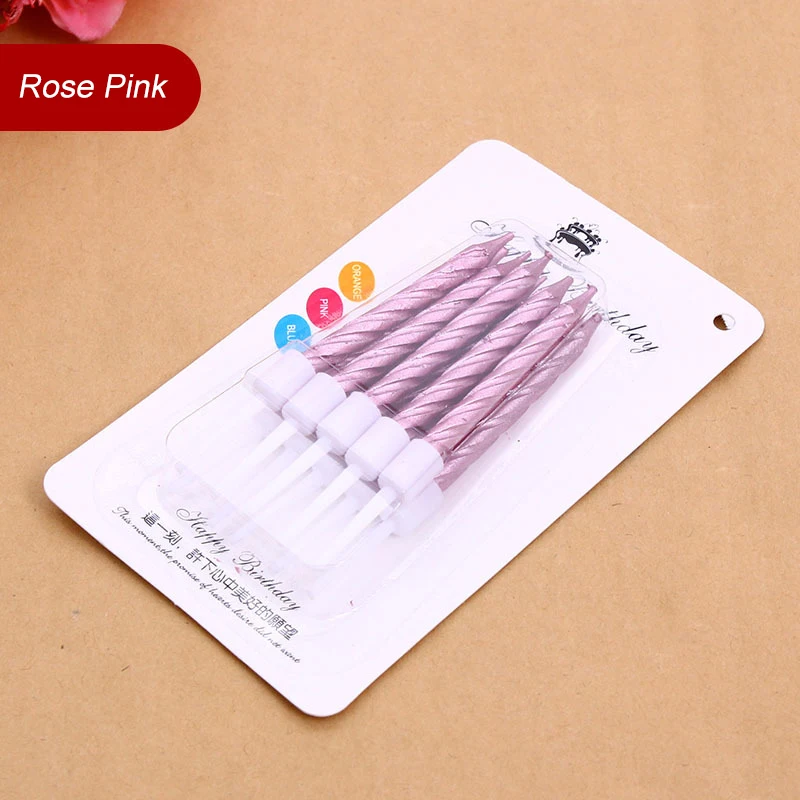 

10 PCS Rose Gold Candle Spiral Candle Sweet 16 Shimmer and Shine Party Set 1st Birthday Party Supplies 30 Birthday Party Decor