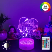 16 colorful gift lamp darling in the franxx zero two hiro anime 3d led night lights with remote control