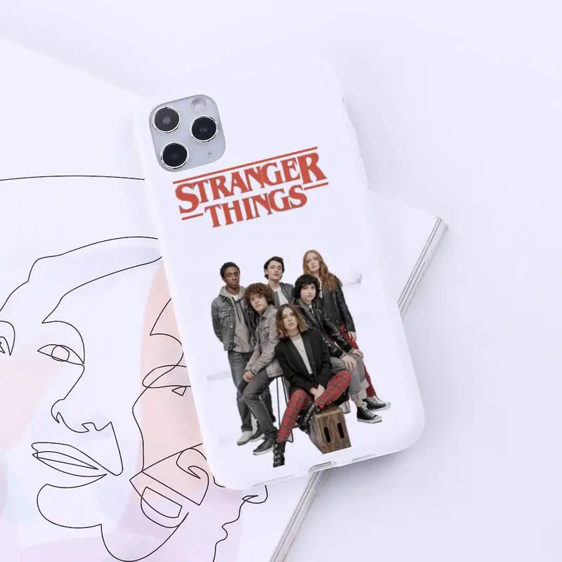 

Stranger Things Christmas Lights Phone Case White Candy Color for iPhone 6 7 8 11 12 s mini pro X XS XR MAX Plus