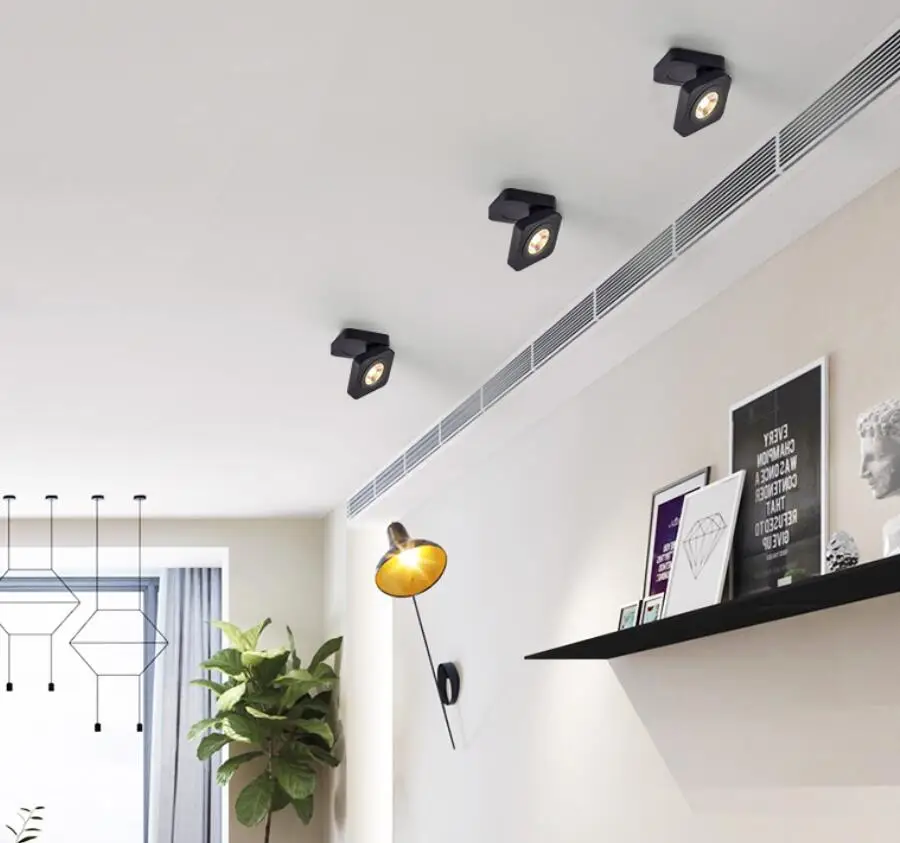 $10.35 Folding COB LED Downlights 7W 10W 12W 15W Surface Mounted Led Ceiling Lamps Spot Light 360 Degree Rotation Downlights AC85-265V