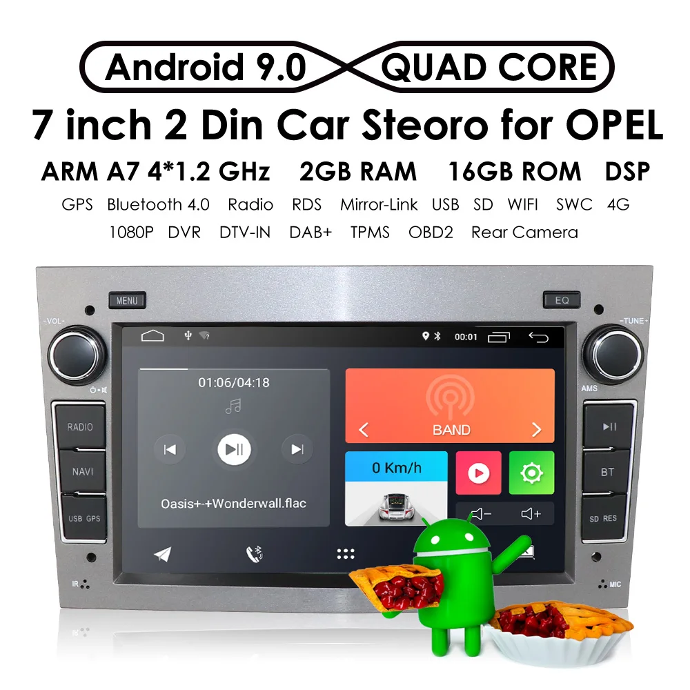 Автомобильный мультимедийный плеер gps Android 9,0 2 Din DVD Automotivo для OPEL/ASTRA/Zafira/Combo/Corsa/Antara/Vivaro радио FM OBD2 DVR dab