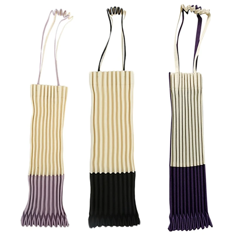 

Japanese Style Pleats Please Casual Tote Bag Canvas Large Capacity Me Shoulder Bag Issey Vertical-Pleats Miya Candy Color