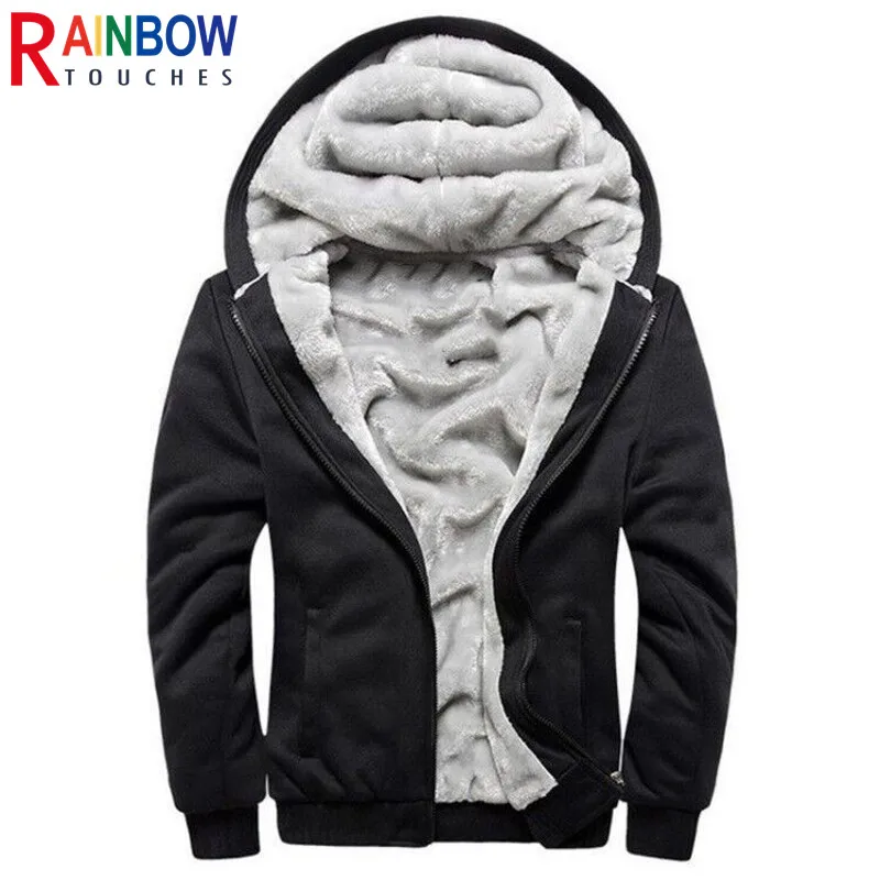 

Rainbowtouches New 2022 Men's Plus Velvet Thick Coat Hoodie Autumn And Winter Fashion Style Sportsmen Cardigan Hooded Jacket