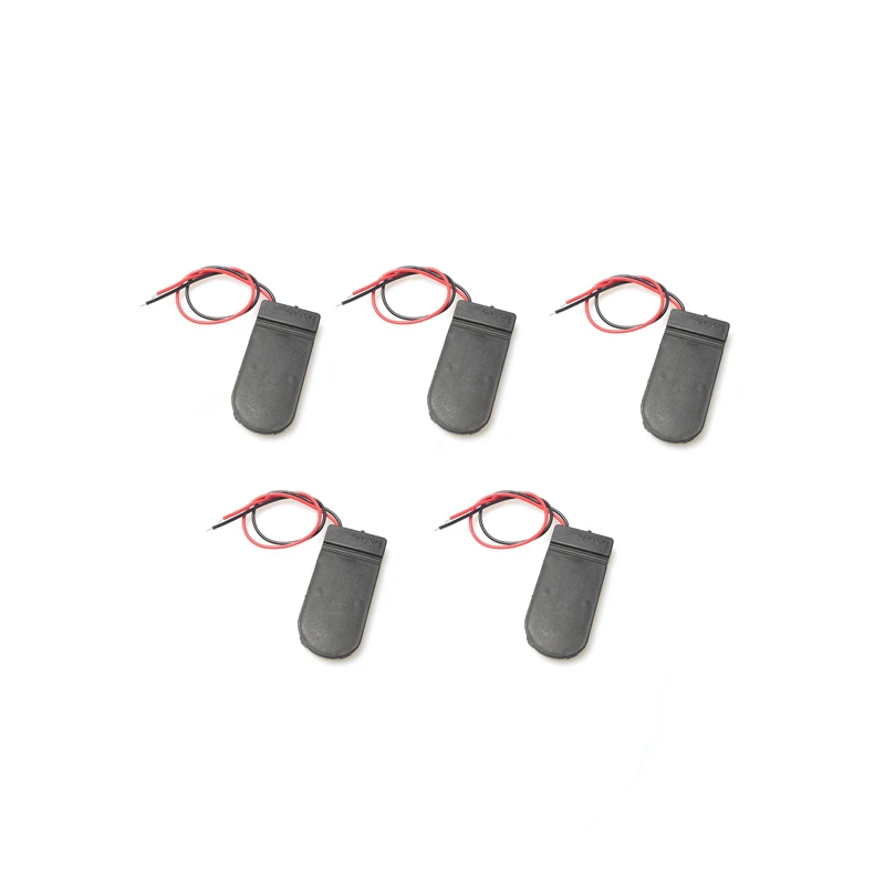 

5PCS CR2032 Button Coin Cell Battery Socket Holder Case Cover With ON/OFF Switch 3V x2 6V battery Storage Box