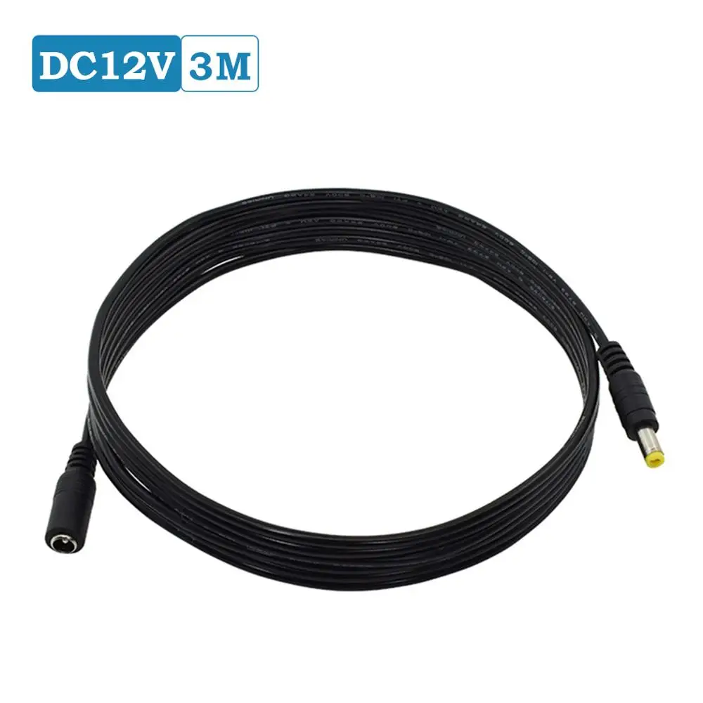 BESDER Стандартный DC12V Мощность Удлинительный кабель 3 м/10FT Разъем 5 мм x 2 1 штекер