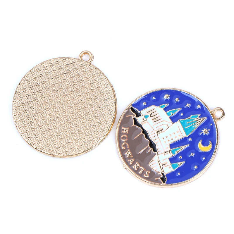 

10pcs Enamel Castle Day And Night Charm For Jewelry Making And Crafting Earring Pendant Necklace And Bracelet Charm 24x28mm