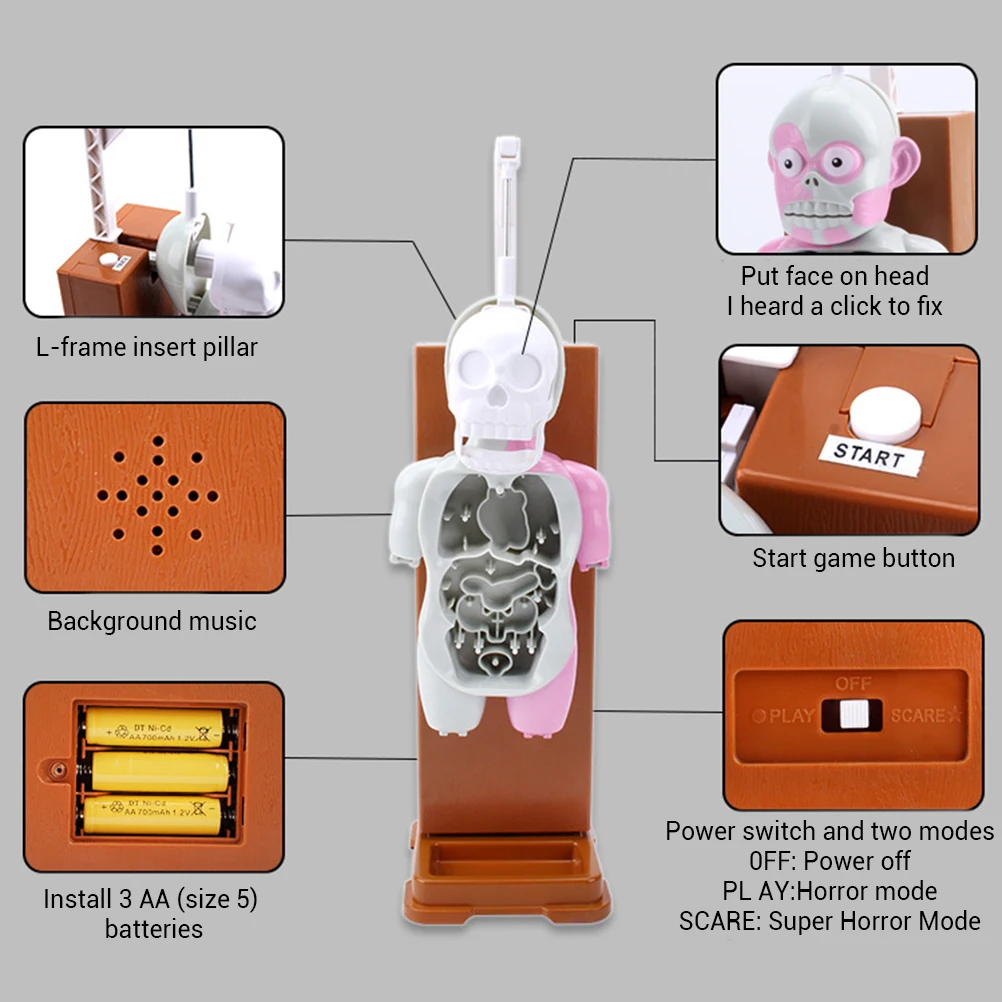 Новинка прикольная игрушка Анатомия человека шутка подарок для детей сборная