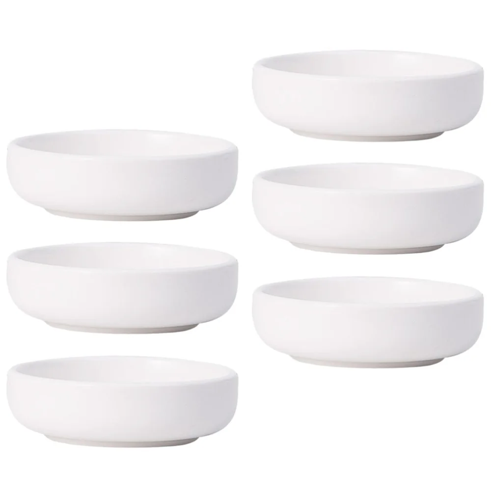 

6pcs Japanese Sauce Dishes Dipping Bowls Ceramic Dipping Sauce Bowls Mini Plates
