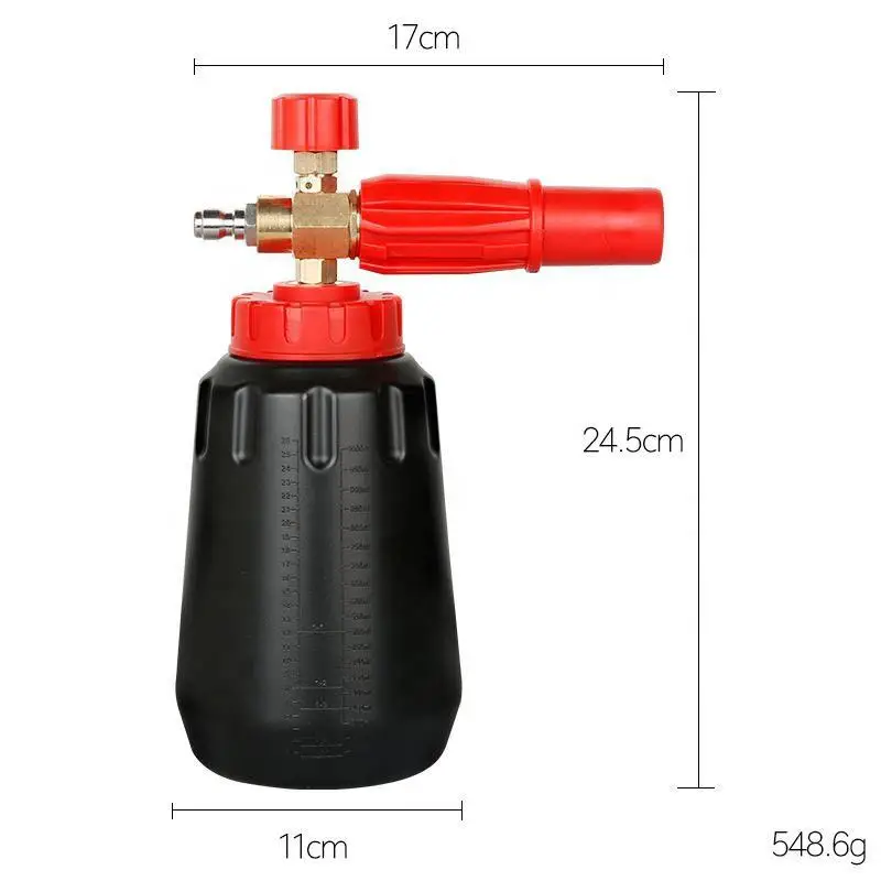 

Car Wash Gun High Pressure Foam Pot All Copper Foam Generator Watering Can Water Gun Tool Pump Cleaning Accessory