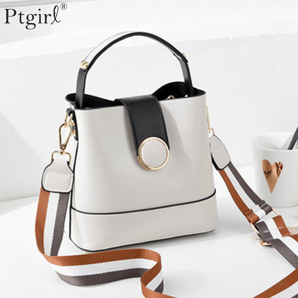 Полосатые брюки с широкими плечевой ремень для женщин сумка мешок твердый Цвет