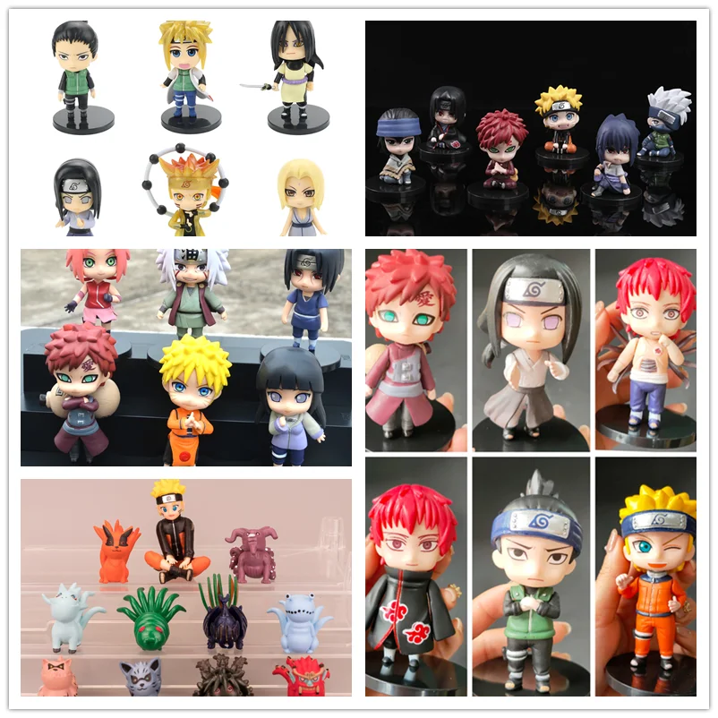 

Naruto Q Version Figure Hyūga Hinata Jiraiya Haruno Sakura Gaara Doll Ornaments Toys Hobbies Anime Kawaii for Children Popite