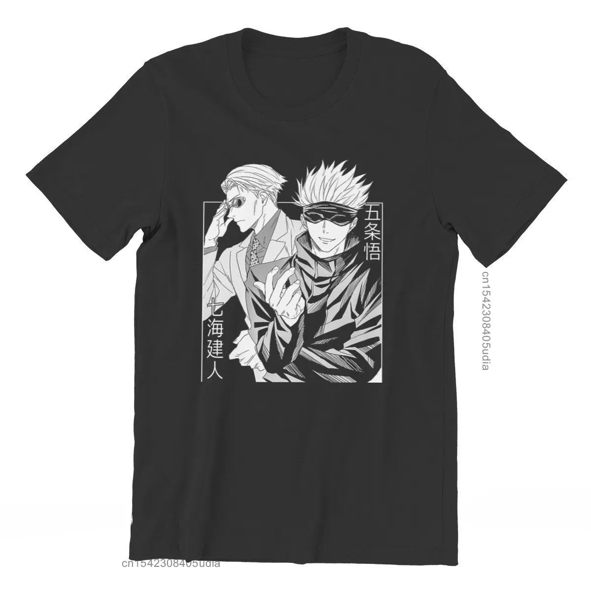 

Jujutsu Kaisen Anime Kento Nanami Satoru Tshirt High Quality Graphic Men Summer Men's Cotton Harajuku T Shirt