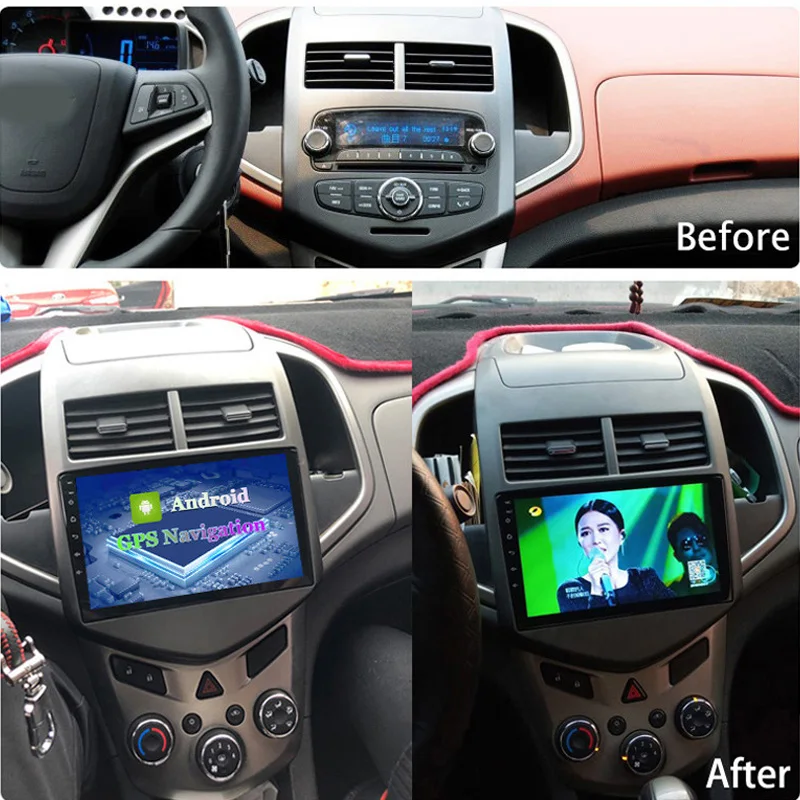 Популярный Автомобильный мультимедийный GPS-навигатор 2.5D IPS для Chevrolet Aveo Sonic 2011 2012
