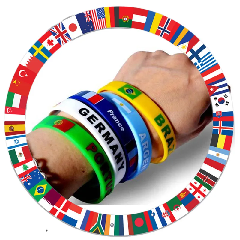 2 шт. мужской спортивный силиконовый браслет с флагом Марокко|silicone wristband|world