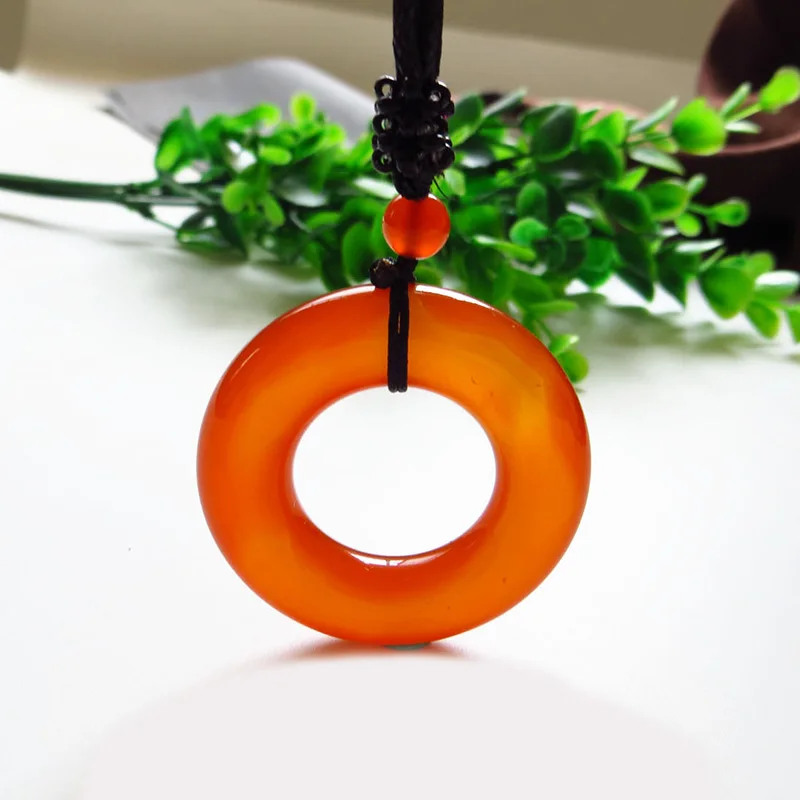 Красный агат халцедон кулон с пряжкой ювелирное изделие счастливый безопасный