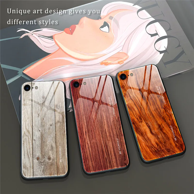 

Phone Case For iPhone 11 Pro 7 8 6 6S plus Wood Back Cover TPU Bumper Case For iPhone X XS MAX 11 Pro MAX XR Hard Coque
