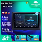 Автомагнитола, 6 + 128 ГГц, Android 10, IPS, для Fiat Stilo 2002-2010, GPS-навигация, Android, авто, 4G, Wi-Fi, Carplay, камера, 2 Din, без DVD